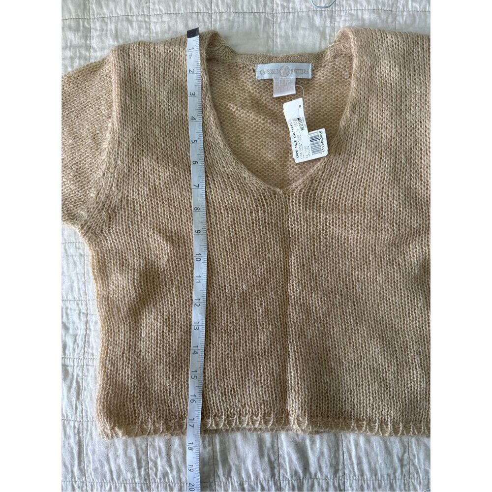 Vintage Cape Isle Knitters Mohair Wool Soft Knit Sweater Short Sleeve 90’s NWT - Picture 5 of 7